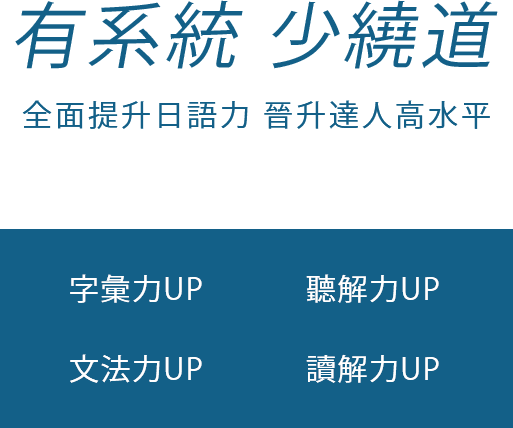 有系統 少繞道,全面提升日語力 晉升達人高水平